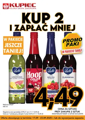 Kupiec - gazetka promocyjna Promopaki od środy 17.09 do wtorku 23.09 - strona 9