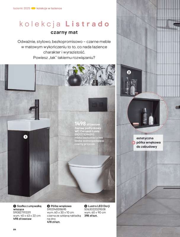 Castorama - gazetka promocyjna Katalog Łazienki od środy 17.09 do środy 31.12 - strona 64