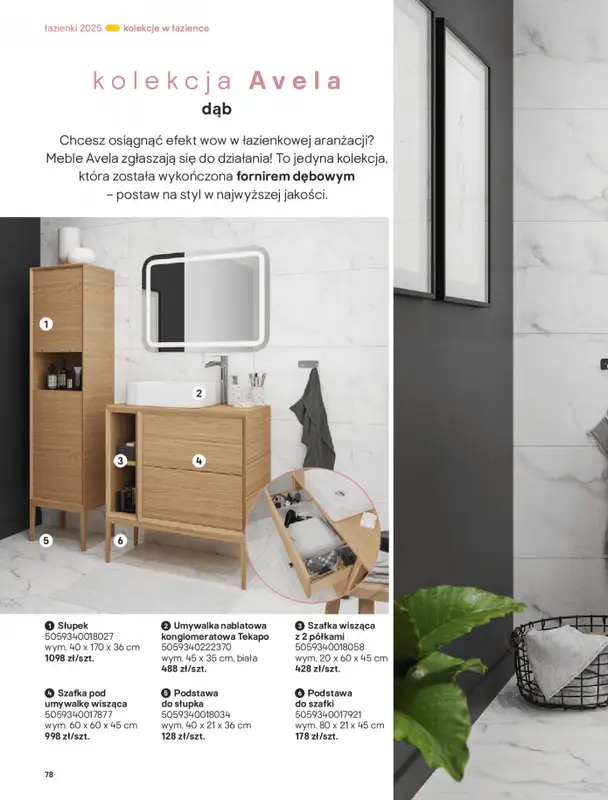 Castorama - gazetka promocyjna Katalog Łazienki od środy 17.09 do środy 31.12 - strona 78