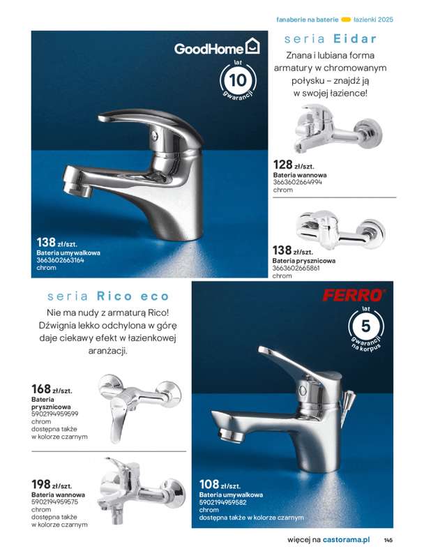 Castorama - gazetka promocyjna Katalog 艁azienki od 艣rody 17.09 do 艣rody 31.12 - strona 145 Castorama - gazetka promocyjna Katalog 艁azienki od 艣rody 17.09 do 艣rody 31.12 - strona 145