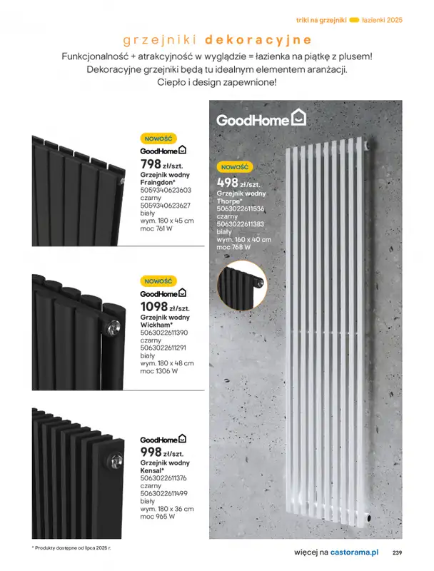 Castorama - gazetka promocyjna Katalog Łazienki od środy 17.09 do środy 31.12 - strona 239