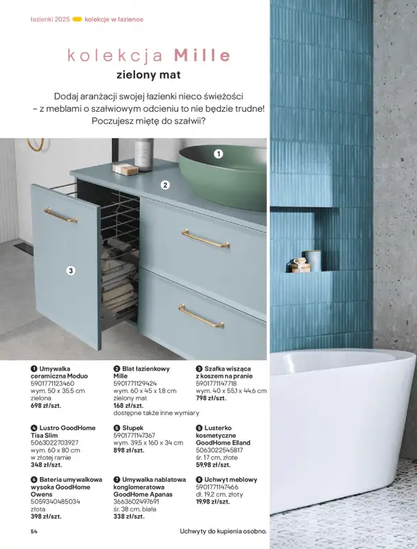 Castorama - gazetka promocyjna Katalog Łazienki od środy 17.09 do środy 31.12 - strona 54