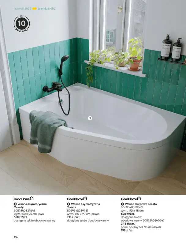 Castorama - gazetka promocyjna Katalog Łazienki od środy 17.09 do środy 31.12 - strona 214