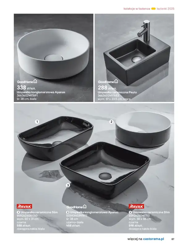 Castorama - gazetka promocyjna Katalog Łazienki od środy 17.09 do środy 31.12 - strona 87