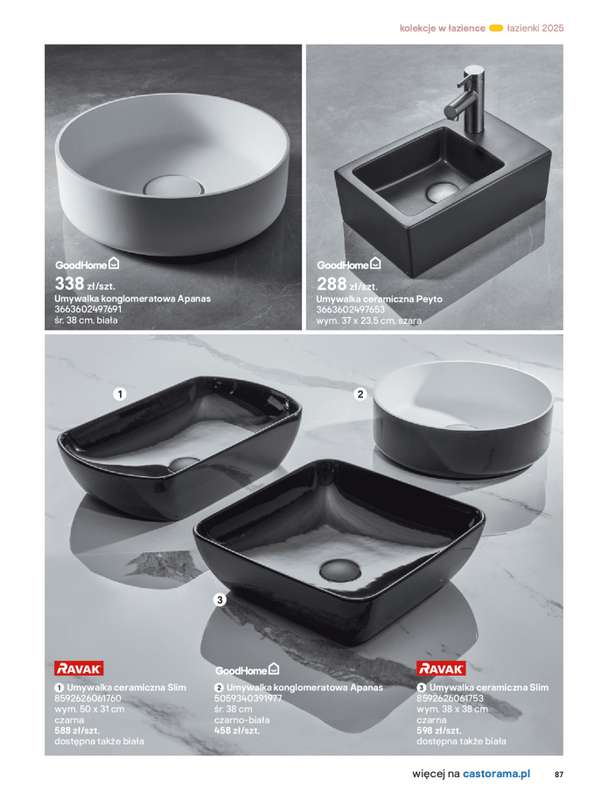 Castorama - gazetka promocyjna Katalog 艁azienki od 艣rody 17.09 do 艣rody 31.12 - strona 87 Castorama - gazetka promocyjna Katalog 艁azienki od 艣rody 17.09 do 艣rody 31.12 - strona 87