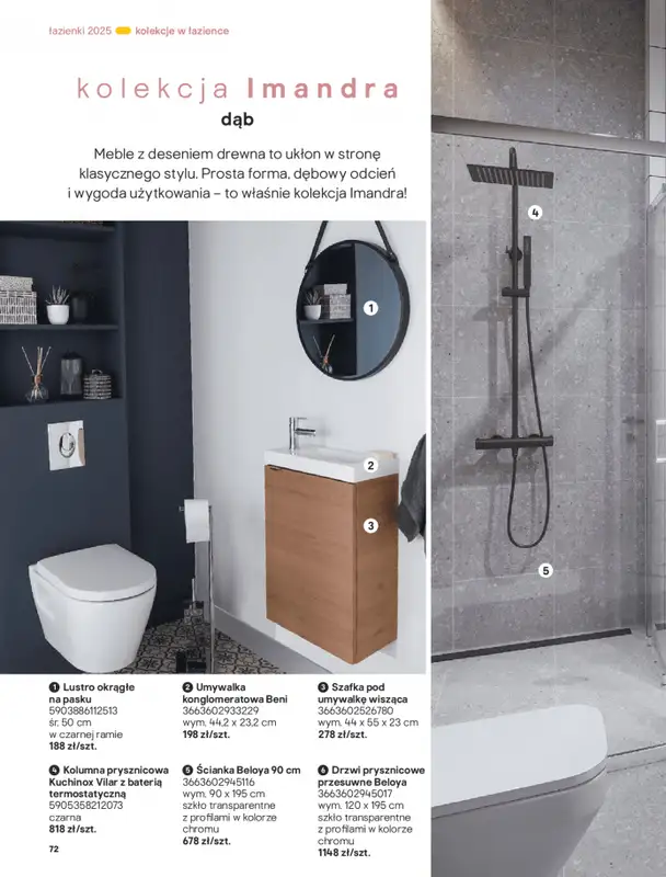 Castorama - gazetka promocyjna Katalog Łazienki od środy 17.09 do środy 31.12 - strona 72