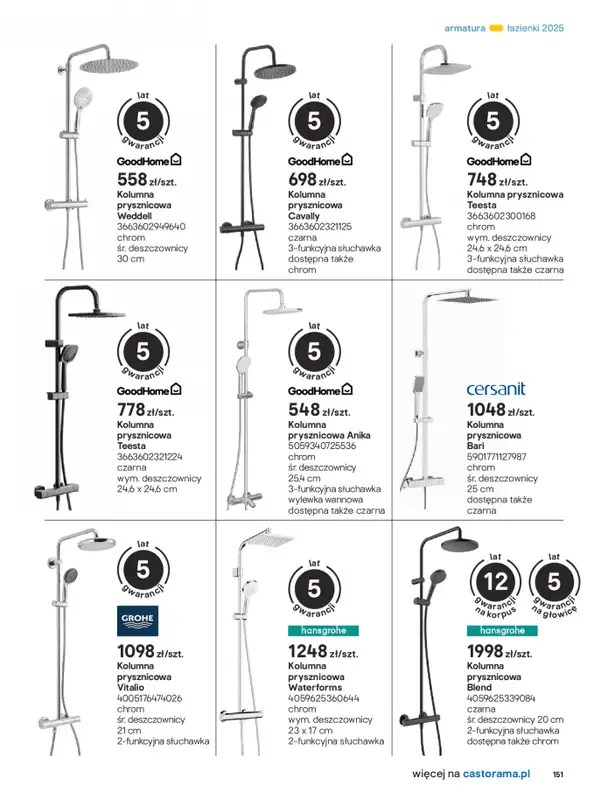 Castorama - gazetka promocyjna Katalog Łazienki od środy 17.09 do środy 31.12 - strona 151
