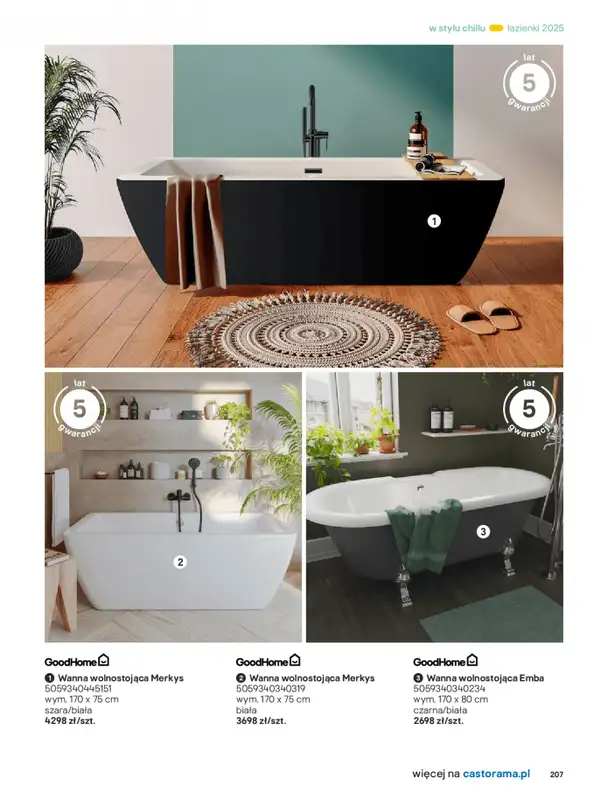 Castorama - gazetka promocyjna Katalog Łazienki od środy 17.09 do środy 31.12 - strona 207