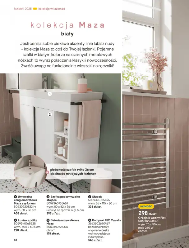 Castorama - gazetka promocyjna Katalog Łazienki od środy 17.09 do środy 31.12 - strona 40