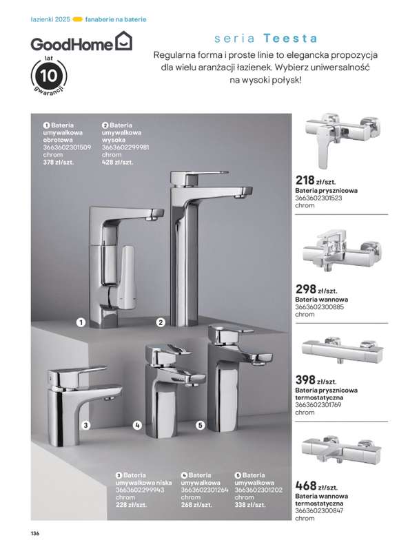 Castorama - gazetka promocyjna Katalog 艁azienki od 艣rody 17.09 do 艣rody 31.12 - strona 136 Castorama - gazetka promocyjna Katalog 艁azienki od 艣rody 17.09 do 艣rody 31.12 - strona 136