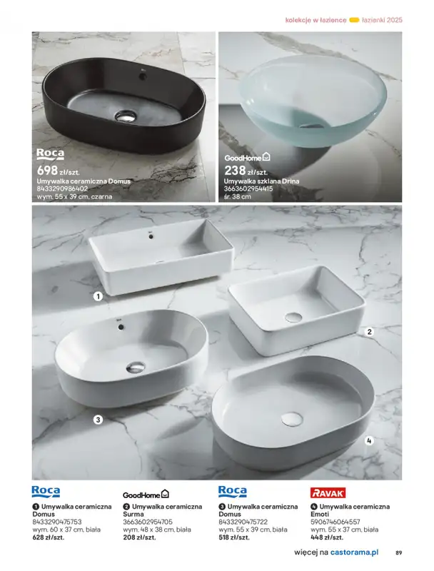Castorama - gazetka promocyjna Katalog Łazienki od środy 17.09 do środy 31.12 - strona 89