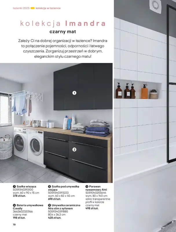 Castorama - gazetka promocyjna Katalog Łazienki od środy 17.09 do środy 31.12 - strona 70