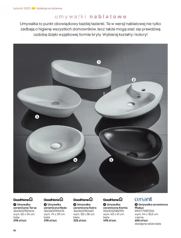 Castorama - gazetka promocyjna Katalog Łazienki od środy 17.09 do środy 31.12 - strona 86