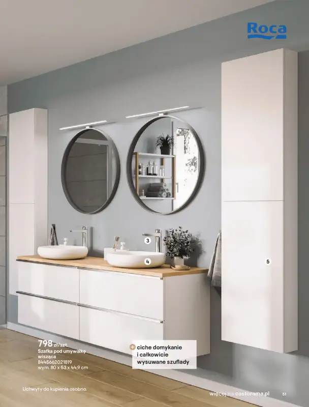 Castorama - gazetka promocyjna Katalog Łazienki od środy 17.09 do środy 31.12 - strona 51