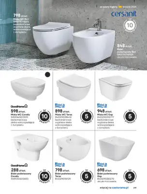 Castorama - gazetka promocyjna Katalog Łazienki od środy 17.09 do środy 31.12 - strona 219 Castorama - gazetka promocyjna Katalog Łazienki od środy 17.09 do środy 31.12 - strona 219