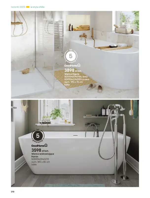 Castorama - gazetka promocyjna Katalog Łazienki od środy 17.09 do środy 31.12 - strona 210