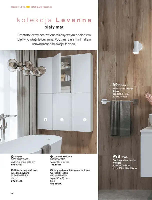Castorama - gazetka promocyjna Katalog Łazienki od środy 17.09 do środy 31.12 - strona 34