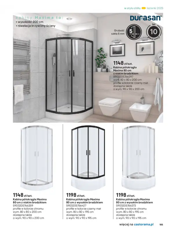Castorama - gazetka promocyjna Katalog Łazienki od środy 17.09 do środy 31.12 - strona 185