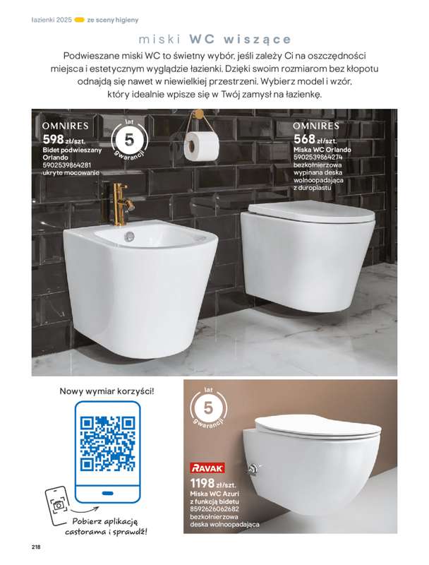 Castorama - gazetka promocyjna Katalog Łazienki od środy 17.09 do środy 31.12 - strona 218