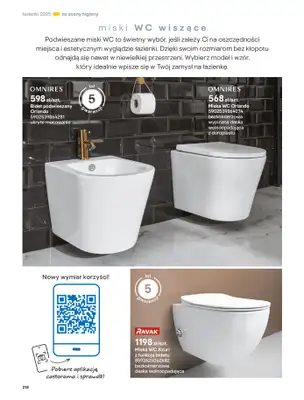 Castorama - gazetka promocyjna Katalog Łazienki od środy 17.09 do środy 31.12 - strona 218 Castorama - gazetka promocyjna Katalog Łazienki od środy 17.09 do środy 31.12 - strona 218