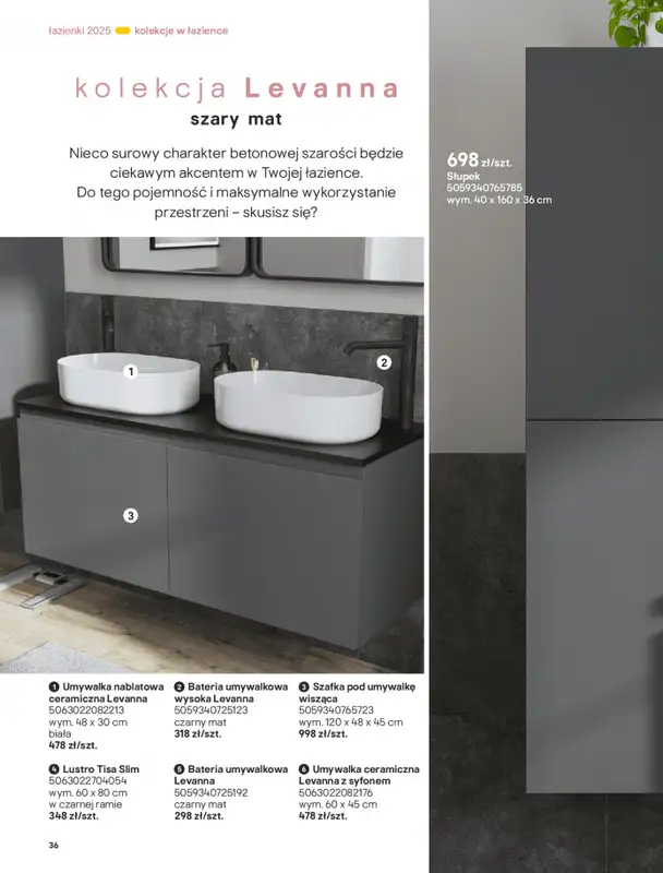 Castorama - gazetka promocyjna Katalog Łazienki od środy 17.09 do środy 31.12 - strona 36