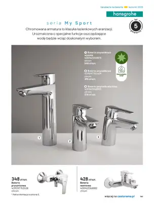 Castorama - gazetka promocyjna Katalog Łazienki od środy 17.09 do środy 31.12 - strona 141 Castorama - gazetka promocyjna Katalog Łazienki od środy 17.09 do środy 31.12 - strona 141