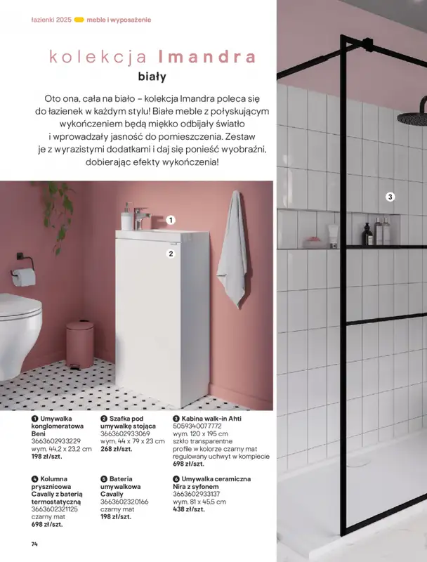 Castorama - gazetka promocyjna Katalog Łazienki od środy 17.09 do środy 31.12 - strona 74
