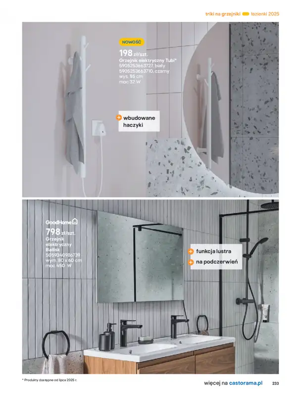 Castorama - gazetka promocyjna Katalog Łazienki od środy 17.09 do środy 31.12 - strona 233