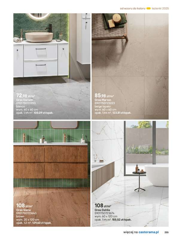 Castorama - gazetka promocyjna Katalog Łazienki od środy 17.09 do środy 31.12 - strona 255