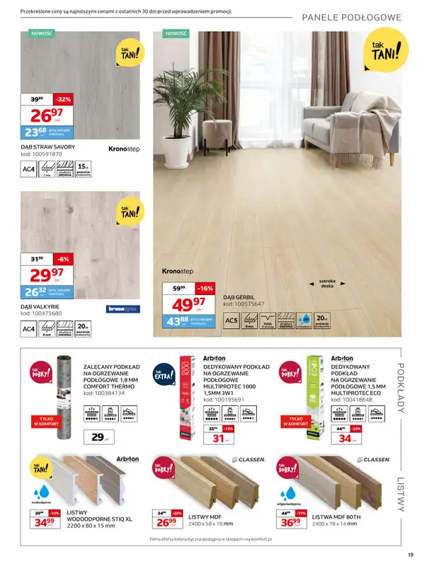 Komfort - gazetka promocyjna Gazetka od środy 17.09 do wtorku 28.10 - strona 19