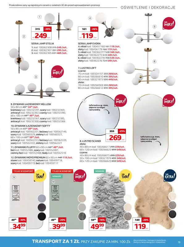 Komfort - gazetka promocyjna Gazetka od środy 17.09 do wtorku 28.10 - strona 13