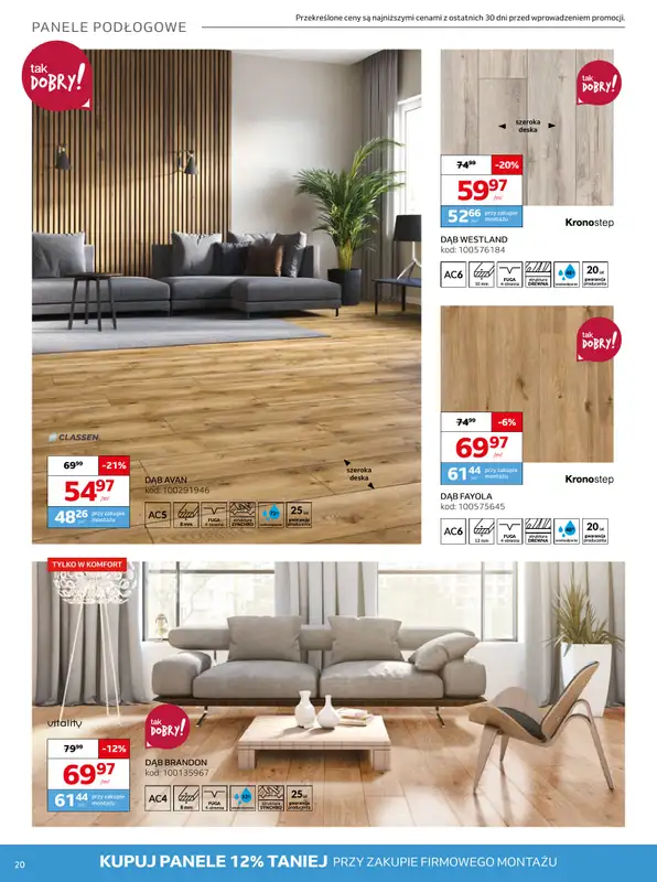Komfort - gazetka promocyjna Gazetka od środy 17.09 do wtorku 28.10 - strona 20