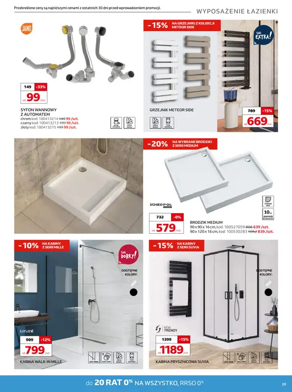 Komfort - gazetka promocyjna Gazetka od środy 17.09 do wtorku 28.10 - strona 39