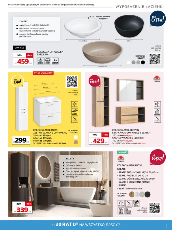 Komfort - gazetka promocyjna Gazetka od środy 17.09 do wtorku 28.10 - strona 37