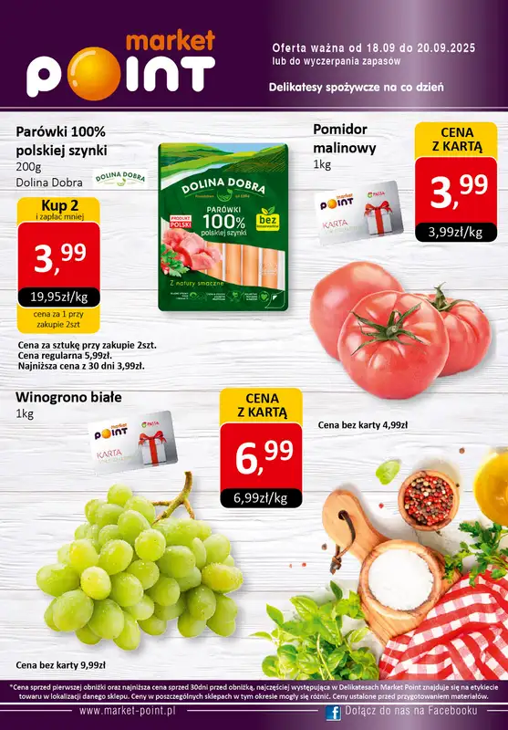 Market Point - gazetka promocyjna Ulotka weekendowa od czwartku 18.09 do soboty 20.09