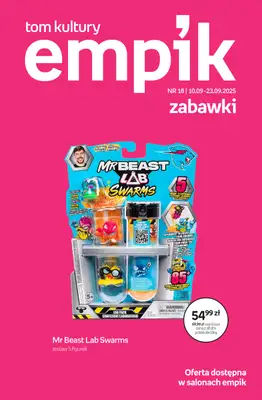 Empik - gazetka promocyjna Tom kultury: zabawki od środy 10.09 do wtorku 23.09 Empik - gazetka promocyjna Tom kultury: zabawki od środy 10.09 do wtorku 23.09