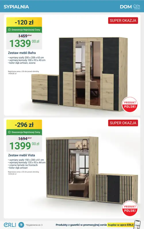 Erli - gazetka promocyjna Meble, które robią klimat – HITY cenowe! od środy 17.09 do niedzieli 28.09 - strona 9