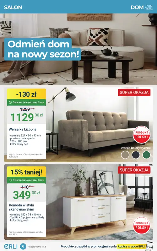 Erli - gazetka promocyjna Meble, które robią klimat – HITY cenowe! od środy 17.09 do niedzieli 28.09 - strona 6