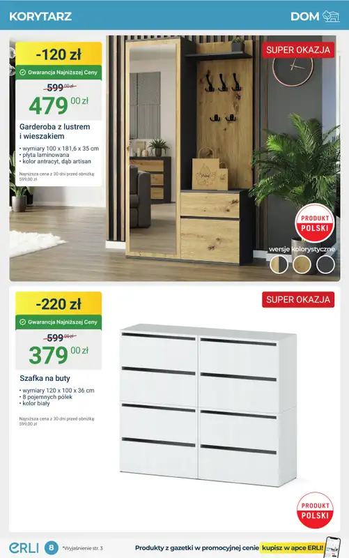 Erli - gazetka promocyjna Meble, które robią klimat – HITY cenowe! od środy 17.09 do niedzieli 28.09 - strona 8