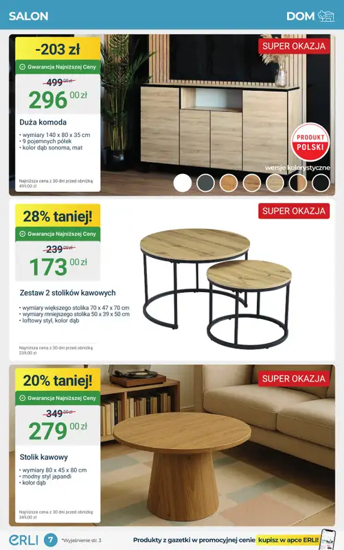 Erli - gazetka promocyjna Meble, które robią klimat – HITY cenowe! od środy 17.09 do niedzieli 28.09 - strona 7