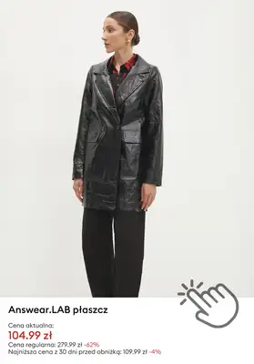 Answear - gazetka promocyjna Płaszcze damskie w promocji! od środy 17.09  - strona 6