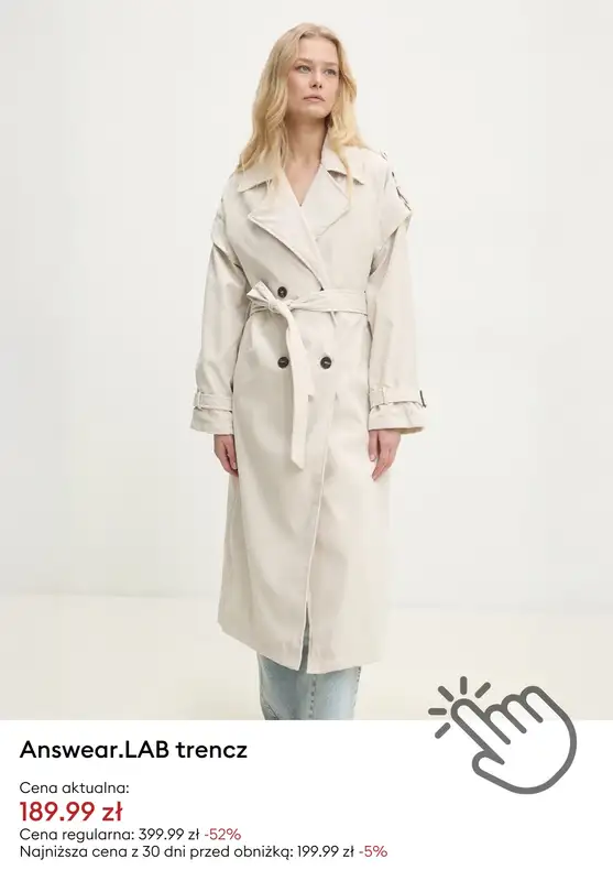 Answear - gazetka promocyjna Płaszcze damskie w promocji! od środy 17.09  - strona 2