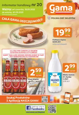 Gama - gazetka promocyjna Gazetka od czwartku 18.09 do wtorku 30.09