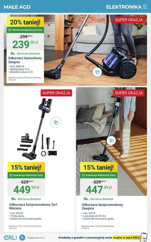 Erli - gazetka promocyjna Małe AGD i codzienne zakupy do domu taniej! od piątku 19.09 do niedzieli 28.09 - strona 5