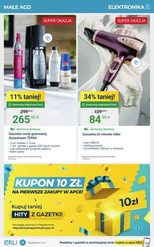 Erli - gazetka promocyjna Małe AGD i codzienne zakupy do domu taniej! od piątku 19.09 do niedzieli 28.09 - strona 4