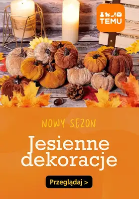 Temu - gazetka promocyjna Jesienne dekoracje od środy 17.09 do poniedziałku 29.09