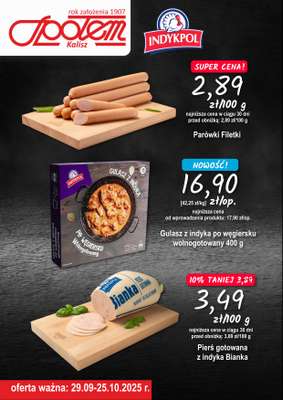 Społem - Blisko i Korzystnie - gazetka promocyjna Plakat promocyjny PSS Kalisz od poniedziałku 29.09 do soboty 25.10