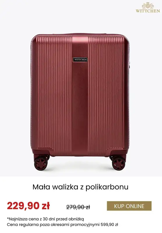 Wittchen - gazetka promocyjna Dodatkowe rabaty na walizki i kosmetyczki! od środy 17.09  - strona 4