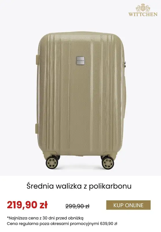 Wittchen - gazetka promocyjna Dodatkowe rabaty na walizki i kosmetyczki! od środy 17.09  - strona 8