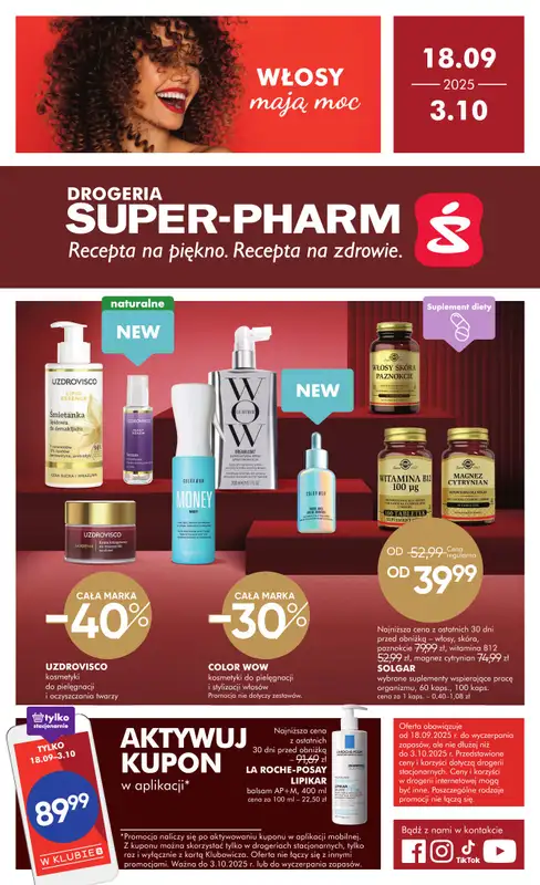 Super-Pharm - gazetka promocyjna Włosy mają moc od czwartku 18.09 do piątku 03.10